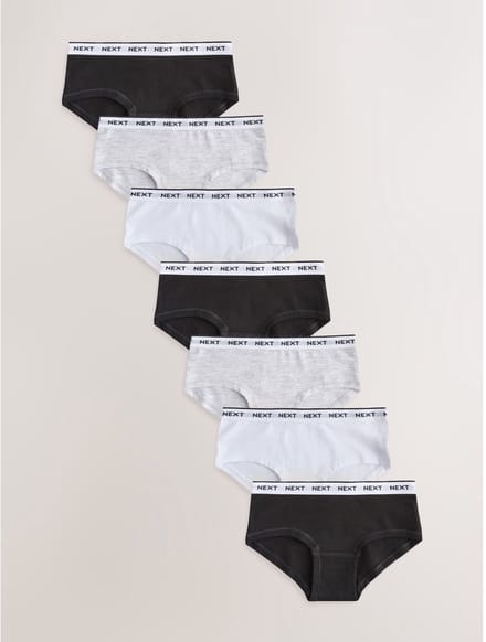 Next - Meisjes - Set van 7 hipsters - Zwart