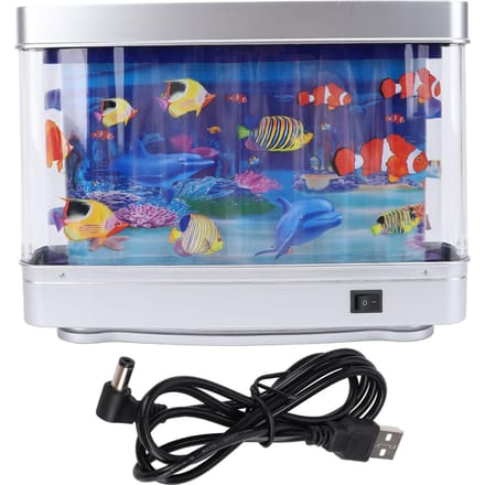 Nep Vis Aquarium Lamp Mini Decoratieve Tropische Vis Kunstmatig Aquarium Nachtlampje met Bewegende Vis blue