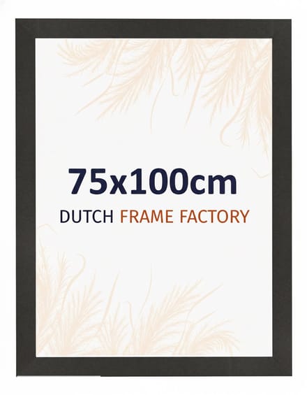 Fotolijst 75x100 cm - MDF - Zwart Mat - Benno
