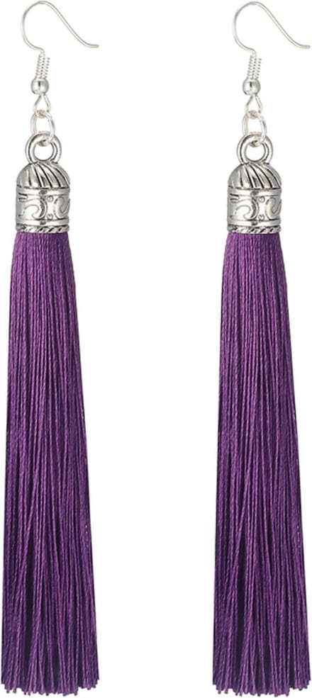 Fako Bijoux® - Oorbellen - Kwast Romania XL - Paars