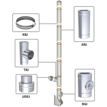GGM Gastro Spirobuis - in RVS - lengte: 250mm - Ø 300mm zilver