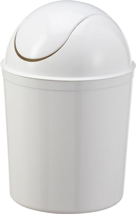 plast team afvalbak met swingdeksel, 5 liter, wit