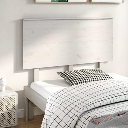vidaXL - Hoofdbord - 124x6x82,5 - cm - massief - grenenhout - wit