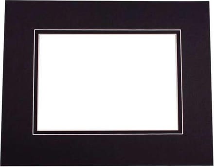 Passepartout Dubbeldik Zwart/Zwart 45,7x61cm (10 stuks)
