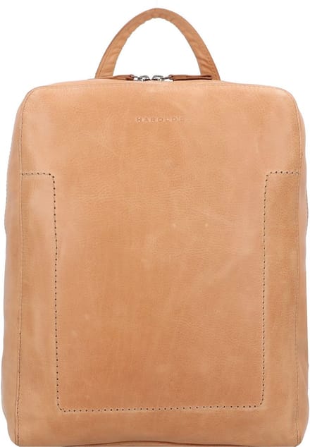 HAROLD'S Leren vrijetijdsrugzak rugzak Caugio Backpack Camel Lichtbruin