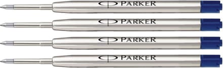 Balpenvulling Parker QuinkFlow blauw Medium x 4.