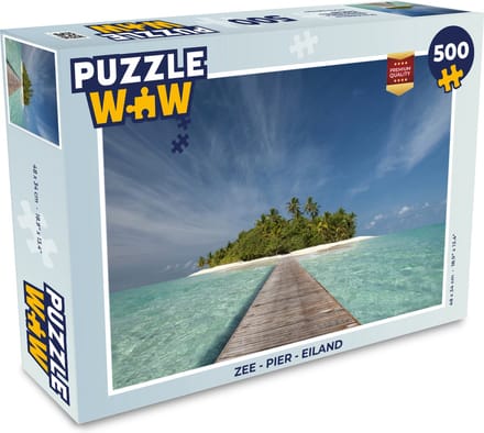 Puzzel Zee - Pier - Eiland - Legpuzzel - Puzzel 500 stukjes