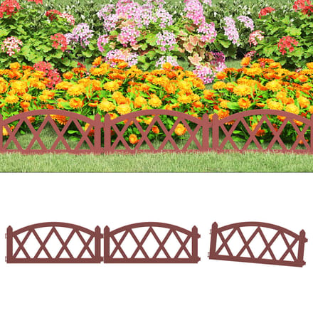 vidaXL - Gazonranden - 17 - st - 10 - m - polypropeen - rood