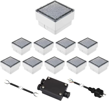 LED Stoeptegels - Grondlampen Tuin - Pad Verlichting - Beloopbaar tot 500kg - 10x10cm - Warm Wit