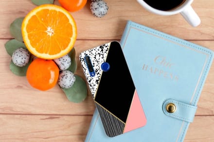 Honor 20 Lite TPU Hoesje Zwart Roze Vormen