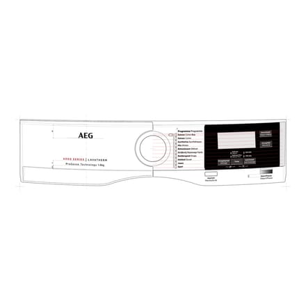 AEG controlepaneel, wit, AEG 140232366017