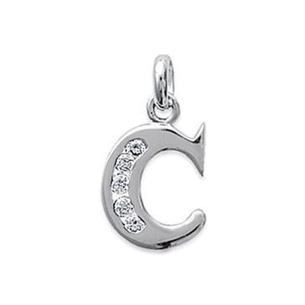 Blinx Jewels Zilveren Hanger Letter C Steentjes