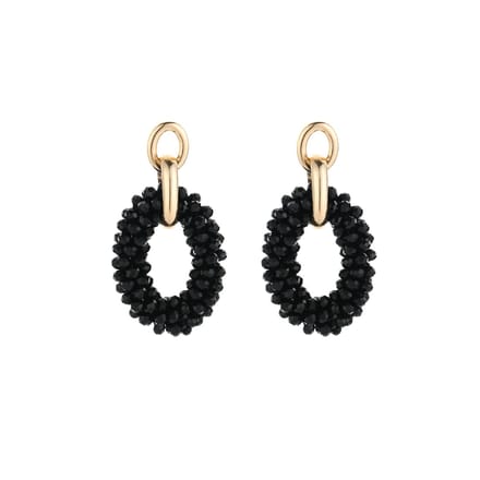 Oorbellen Crystal Deluxe - Zwart - Feestdagen - Kerst - Cadeau