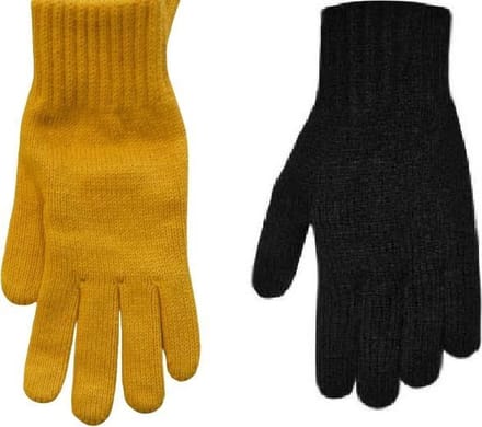 Handschoenen dames winter gebreid - binnenkant opgeruwd - prijs per 2 paar