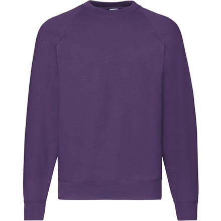 Fruit of the Loom Heren Klassiek Raglan Sweatshirt (Paars)