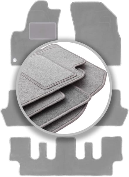 Automatten asgrijs voor: Citroen C4 Picasso I 7-zits (2006-2013)
