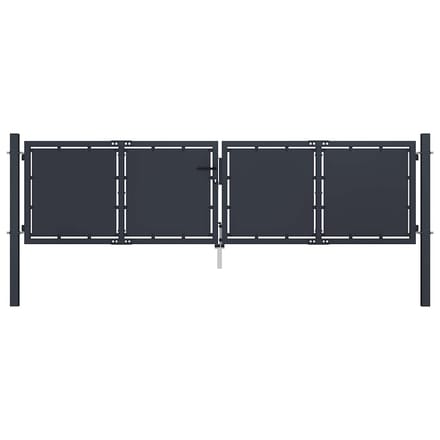 vidaXL - Tuinpoort - staal - 300x100 - cm - antraciet