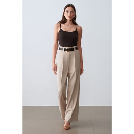 Slim-fit Mouwloze Vierkante Hals Blouse