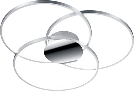 LED Plafondlamp - Plafondverlichting - Torna Sidon - 40W - Warm Wit 3000K - Dimbaar - Rond - Mat Grijs - Aluminium