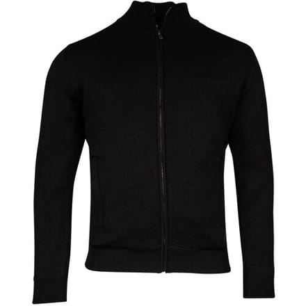 Thomas Maine Vest Merino Wool Lined Cardigan Zip Collar Navy / male