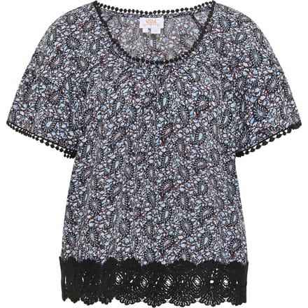 usha Blouse shirt Dames Zwart Veelkleurig