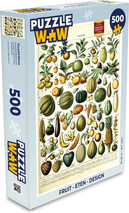 Puzzel Fruit - Eten - Design - Vintage - Adolphe Millot - Legpuzzel - Puzzel 500 stukjes