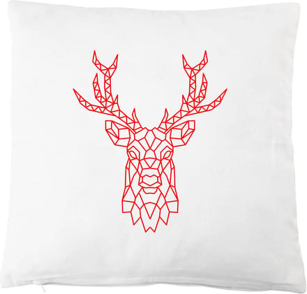 Rendier Kerstmis Kussenhoes - Rood - 45x45 cm - Specialties By Eizook