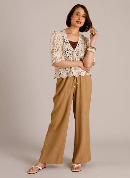 YEST Mayra Cover ups - Cream - maat 42