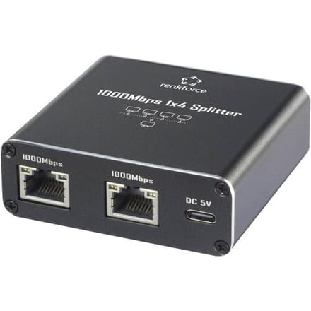 Renkforce RF-6739680 RF-GES-400 Netwerk switch RJ45 5 poorten 1 GBit/s USB-stroomverzorging