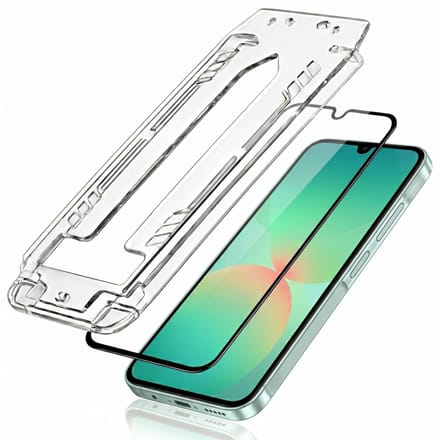 3mk, Screenprotector Gehard Glas geschikt voor Galaxy A26 2 Stuks, Zwart / Transparant