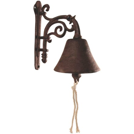 Cloche de porte décorative en fonte