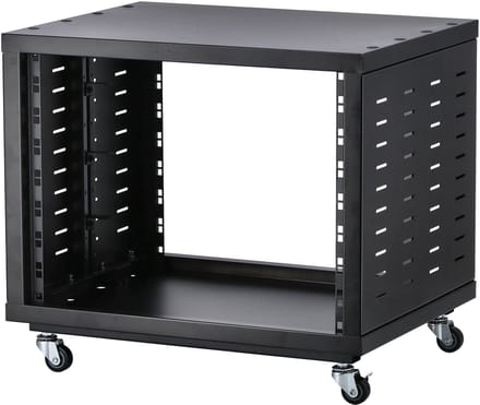 19 inch rack 8U - Innox INA SR8 met wielen - Zwart