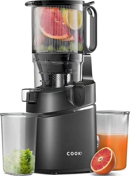COOK-IT Slowjuicer XL - Fruitpers - Anti Drup - Anti Oxidatie - Extra Sterk - XL Trechter