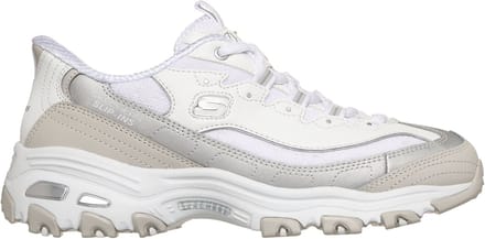 Skechers D LITES-SMOOTH NOSTALGIA Dames Instappers - Wit / Zilver