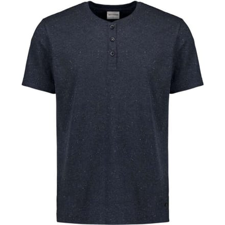 No Excess T-shirt Granddad With Neps Deep Blue Größe: L | Basic T-Shirts Outlet | Herren | Blau