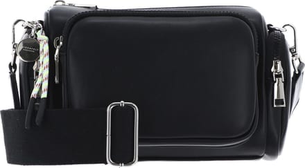 SEIDENFELT MANUFAKTUR Schoudertas Laanila Midi Crossbag Side Pockets Black Zwart