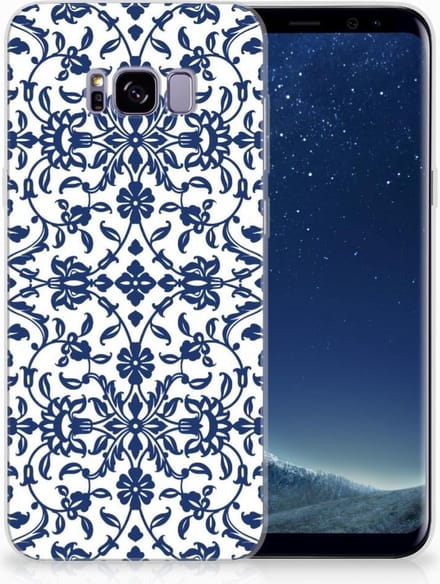 Samsung Galaxy S8 Plus TPU Case Flower Blue