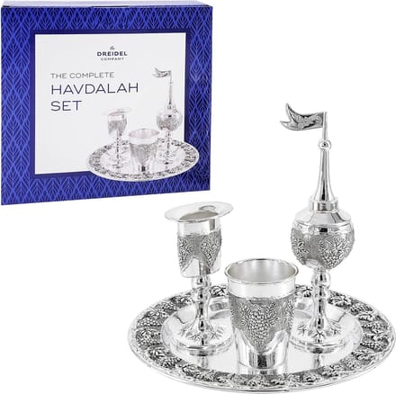 Set van 2 Zilveren Kandelaars voor Sjabbat en Havdalah