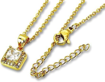 Amanto Ketting Dilay - 316L Staal Goudkleur - 10x8mm - 50cm