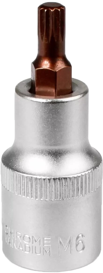 MJW Bit Spline Dop 1/2" M6 - Durzame Kwaliteit