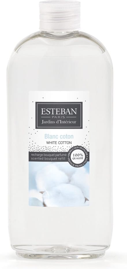 Esteban Blanc Coton Navulling Geurstokjes 300ml