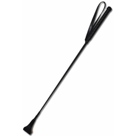 ZADO – 65 cm Lederen ‘Riding Crop’ met Polsband voor de Correctionele Tik – Zwart