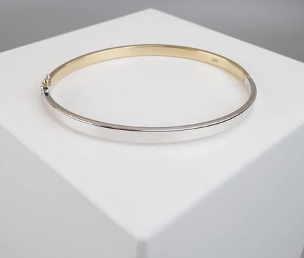 Gouden bicolor Christian bangle