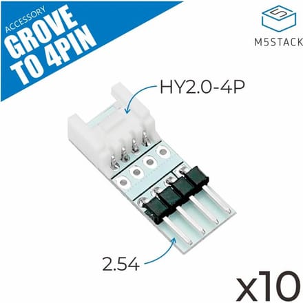 M5Stack officiële connector Grove naar 4-pins (10 stuks)