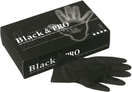 Sibel Latex-Handschoenen Maat S zwart 20st