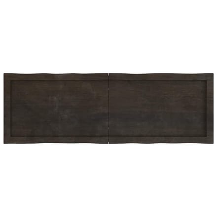 vidaXL Tafelblad natuurlijke rand 120x40x(2-6)cm eikenhout donkerbruin