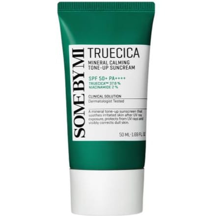 SOMEBYMI Truecica Mineraal Kalmerende Tone-Up Zonnebrandcrème SPF50 PA++++ 50ml white