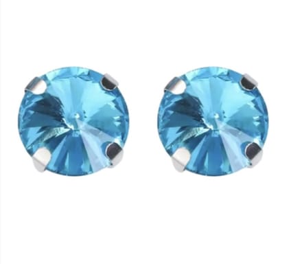 Magneet oorbellen 10 mm Aqua Blauw