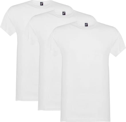 Alan Red t-shirt Derby wit 3-pack