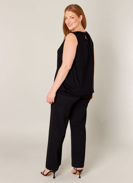 BASE LEVEL CURVY Yasmina Top - Black - maat 0(46)